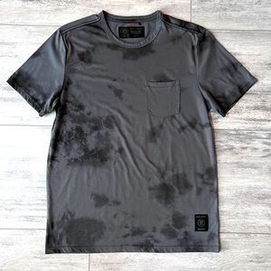 Roark Run Amok Mathis Pocket Tie Dye Short Sleeve Knit Grey Size M